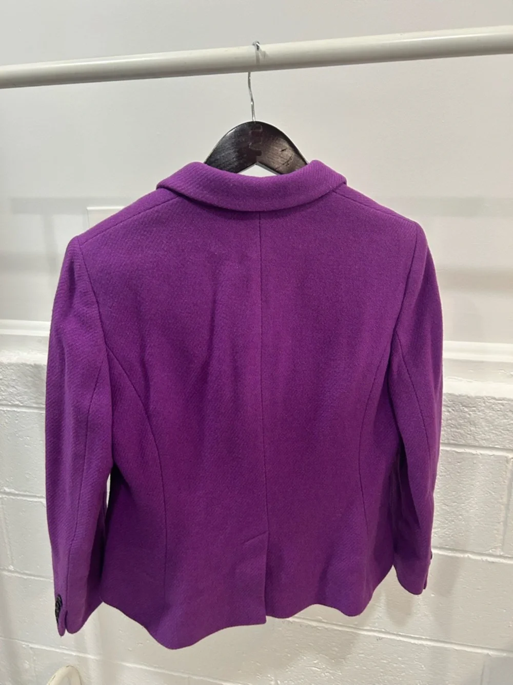 Ralph Lauren Purple Notch-Lapel Wool-Blend Blazer - Picture 3 of 3